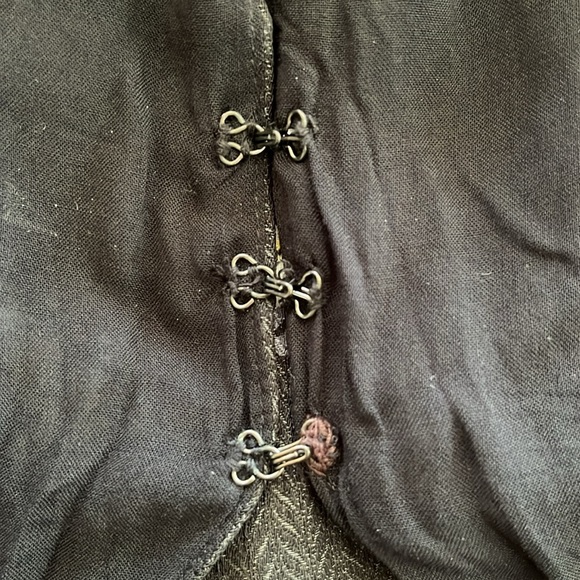 Free People All I Got Midi Maxi Dress Tiered Deep V Floral Boho Sz 0 - Picture 15 of 16